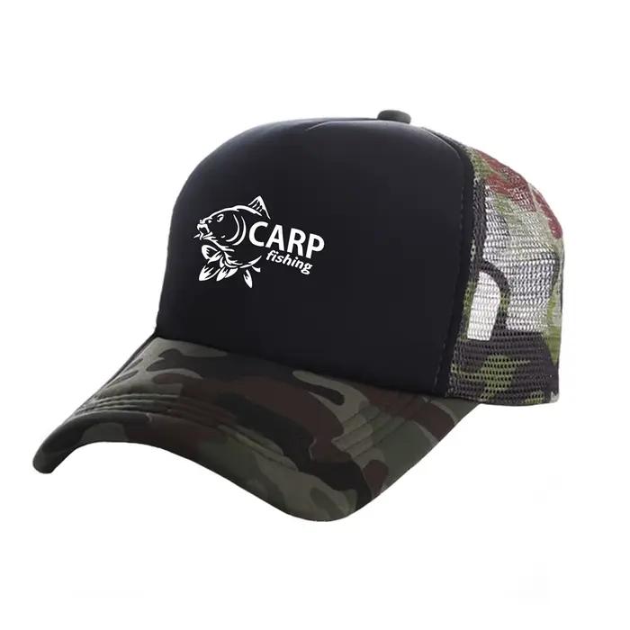 Carpe poisson camionneur casquettes hommes drôle pêche impression chapeau casquette de Baseball Cool été unisexe maille