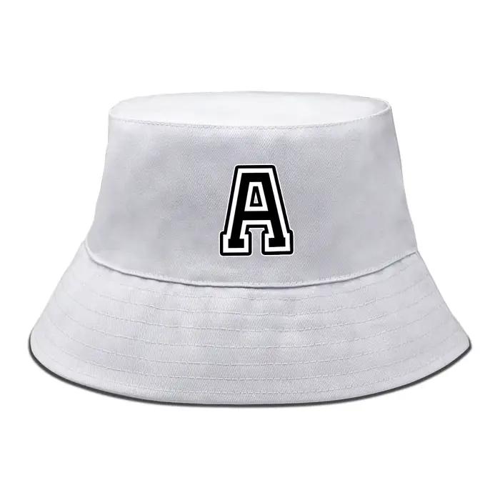Chapeau seau imprimé lettre initiale A-Z