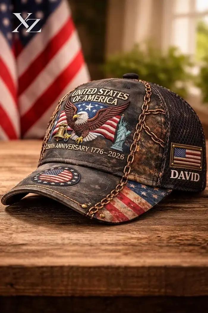 Casquette 3D personnalisée pour le 250e anniversaire de l'Amérique