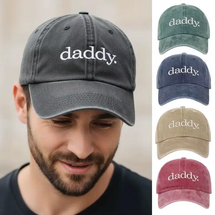Coton lavé pour papa. Casquettes brodées vintage réglables