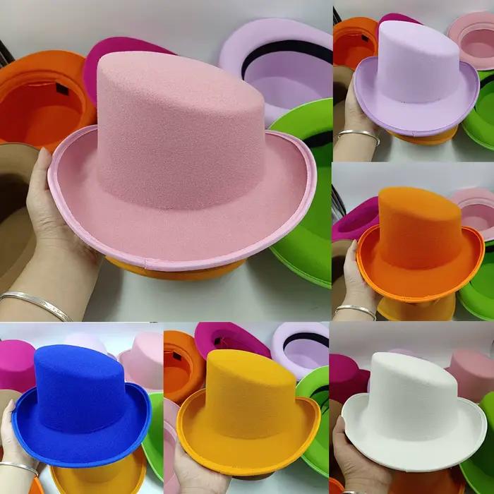 Nouveau chapeau Fedora coloré hommes et femmes