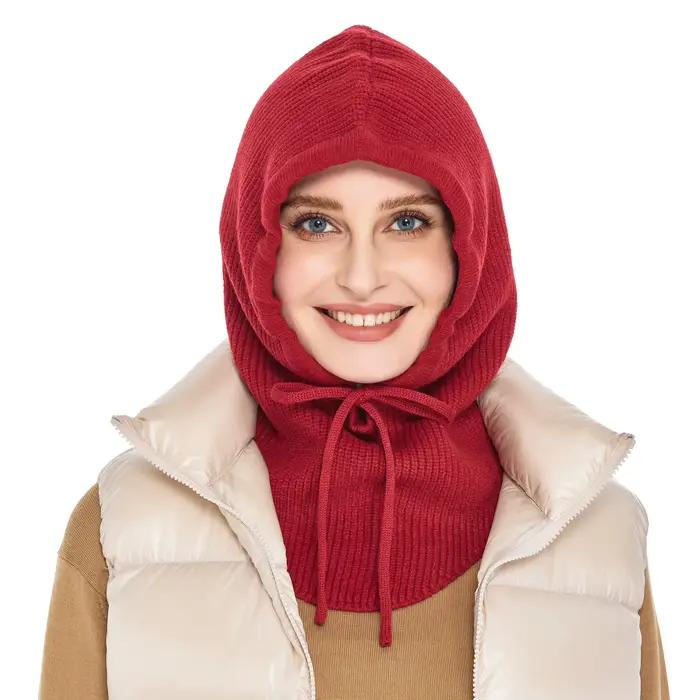 Cagoule tricotée en cachemire pour femmes