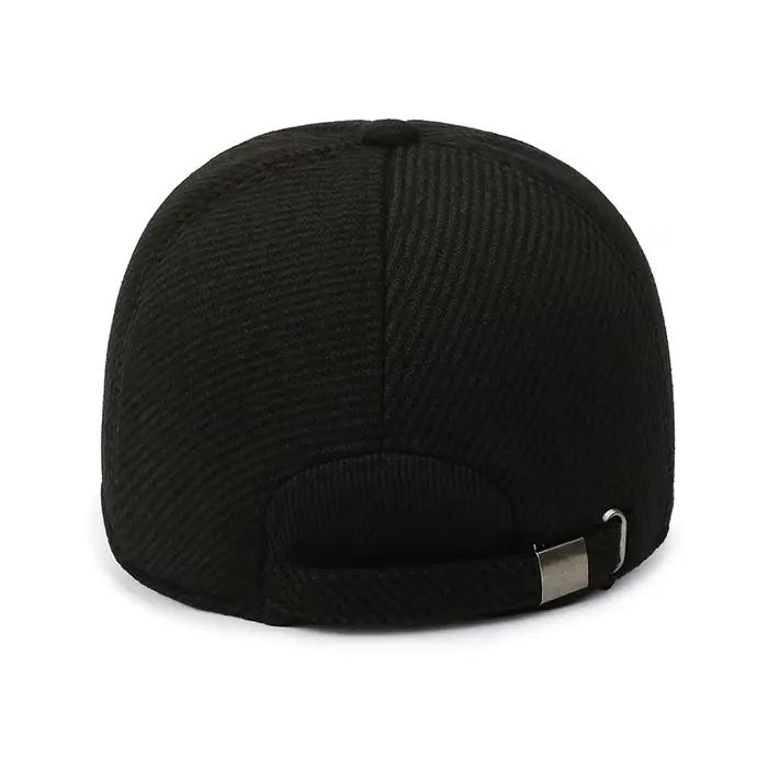 Casquette de baseball avec cache-oreilles réglables épais et chauds pour l'extérieur