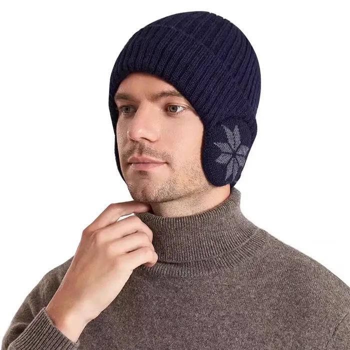 Bonnet doublé de fourrure unisexe avec oreillette