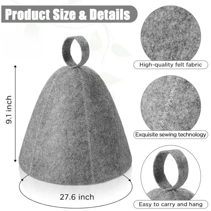 Chapeau de sauna en peluche pour hommes et femmes accessoire de bain design solide usage thermique confort détente maison de bain occassions spéciales