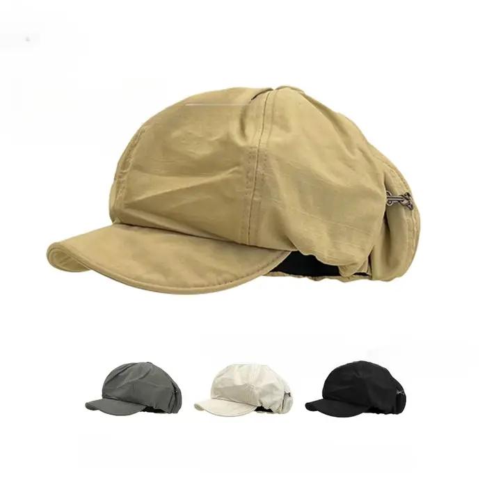 Béret Rétro Littéraire à Large Bord Effet Amincissant pour Femme – Chapeau Décontracté Quotidien Style Japonais pour Dames