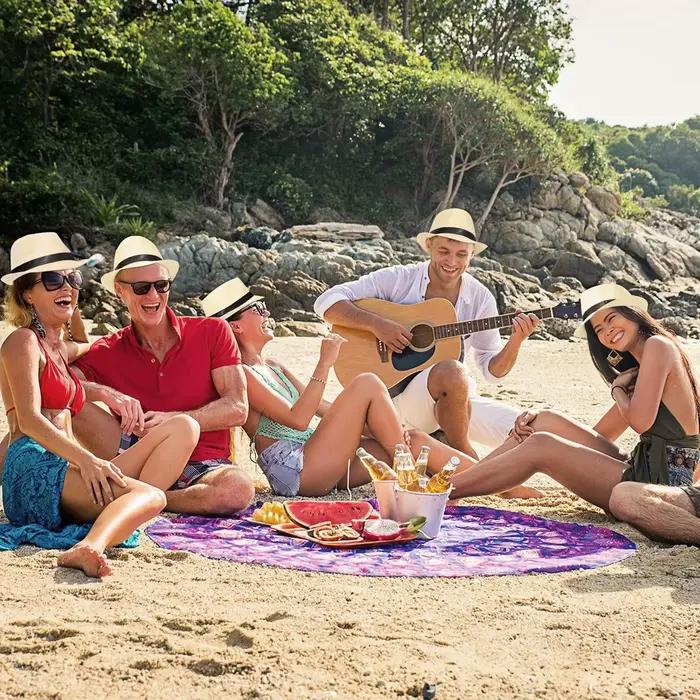 Chapeau Panama de soleil à bord court