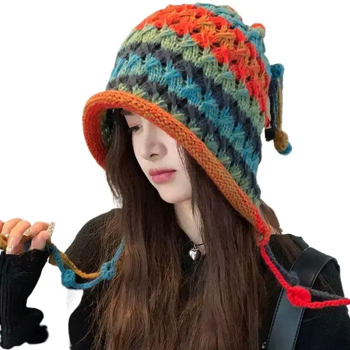 Chapeau rouge d'hiver pour femmes et filles