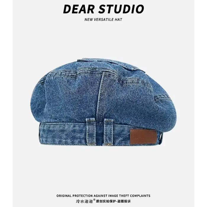 Bérets en Denim rétro pour femmes et hommes