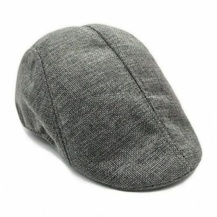 Béret en lin vintage pour hommes et femmes, casquette sport réglable, béret élégant, chapeau extérieur, accessoire mode automne printemps