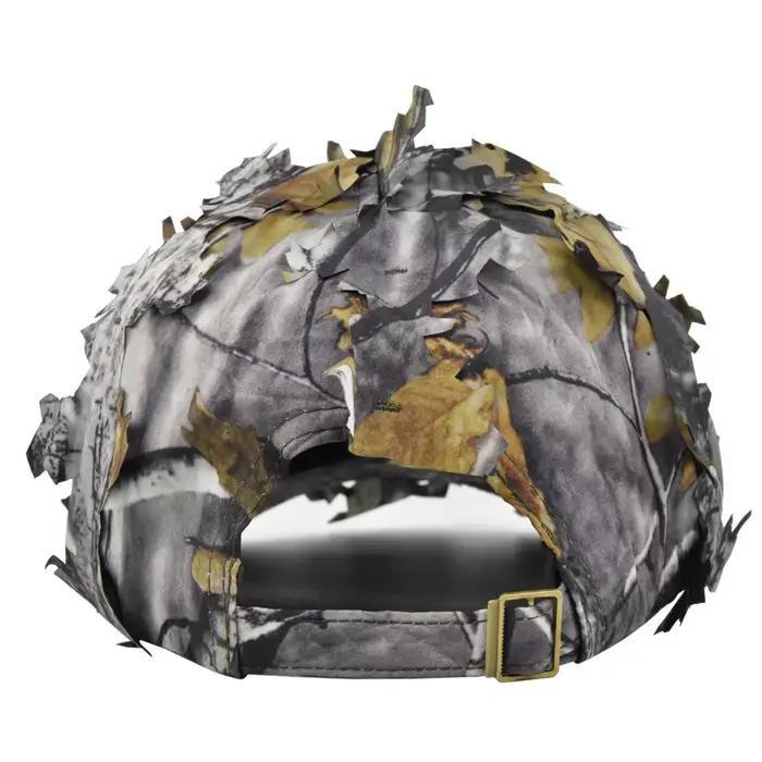 Casquette de baseball camouflage ornée de feuilles pour hommes et femmes