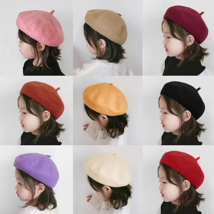 Chapeau en laine pour bébé fille