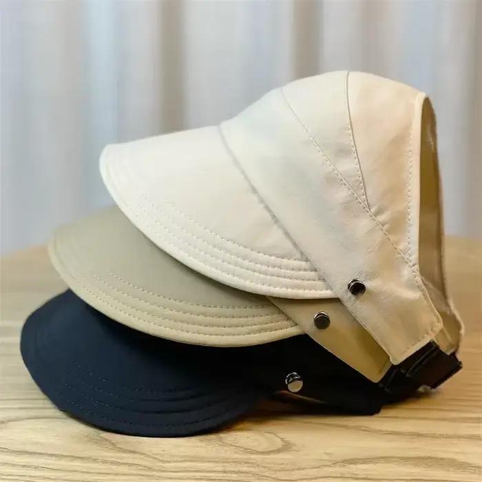Women's Visors Fashion Sun Protection Hats Creative Face Mask Hook Design
