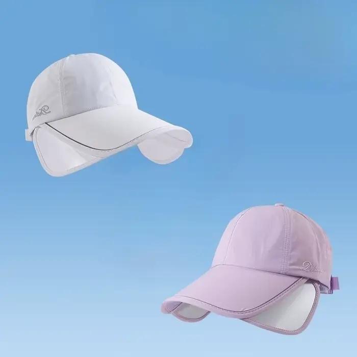 Chapeau de soleil d'été pour femme visière large polyester protection solaire activité plein air occasions spéciales