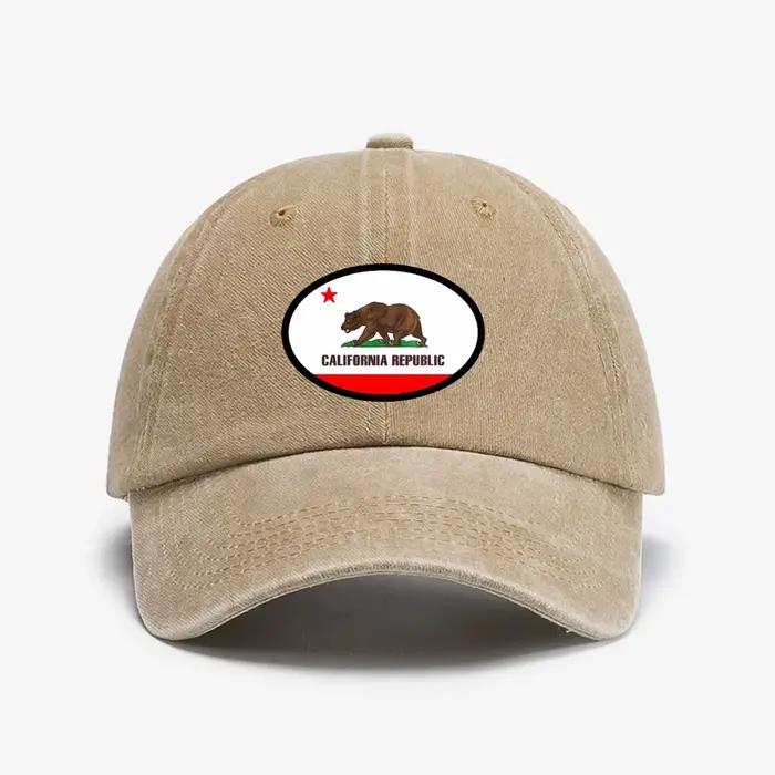 Casquette de baseball unisexe avec drapeau de la République de Californie