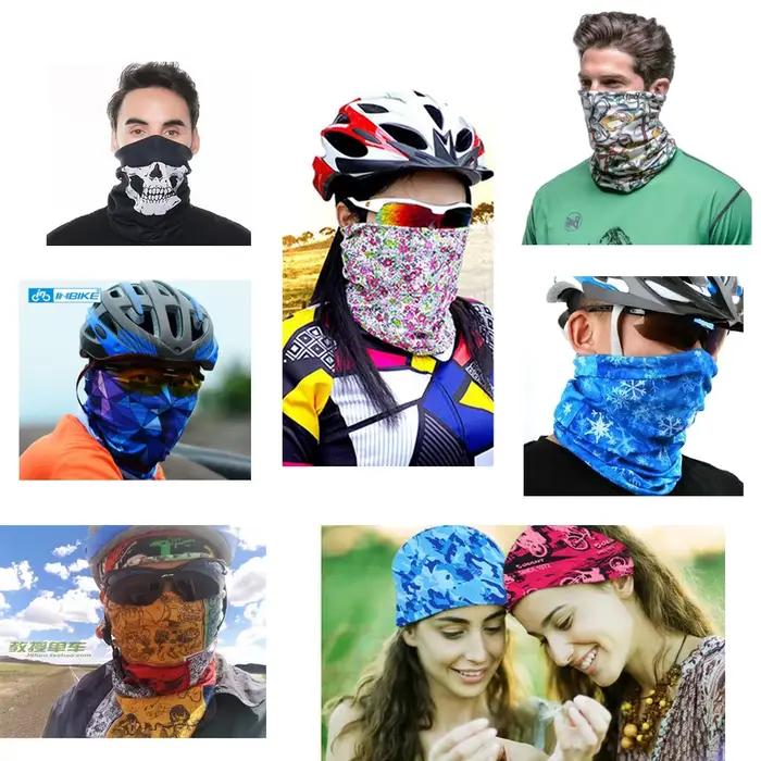 Tartan motif géométrique Bandanas randonnée bandeau pour hommes rayé cyclisme vélo Tube cache-cou femmes course visage couverture Snood