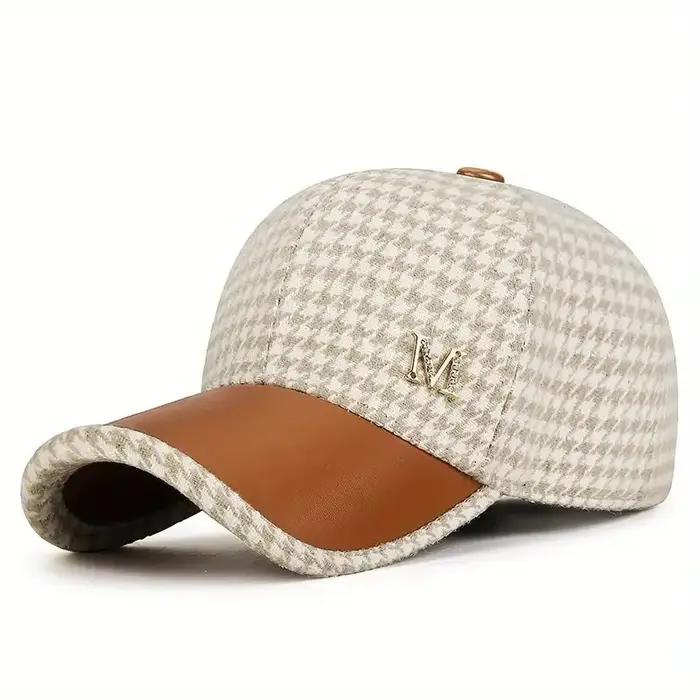 Casquette de baseball pied-de-poule