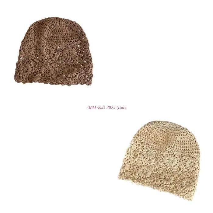 49ME – chapeau tricoté à fleurs