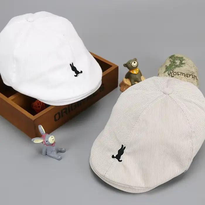 Béret en coton rayé pour enfants