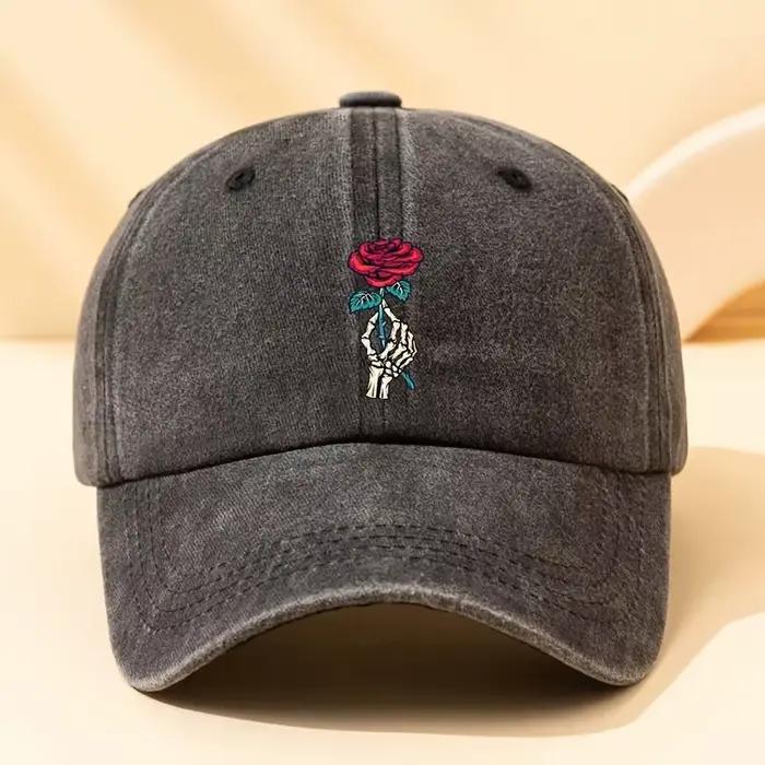 Casquette de baseball imprimée rose à la mode