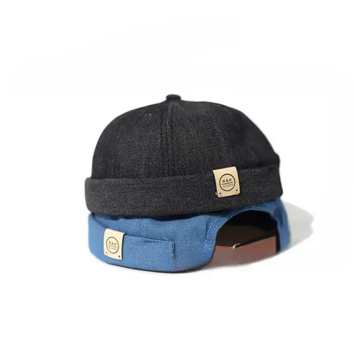 Chapeau sans bord vintage en polyester pour homme et femme, style sport, ajustement réglable, polyvalent pour toutes les saisons et occasions décontractées