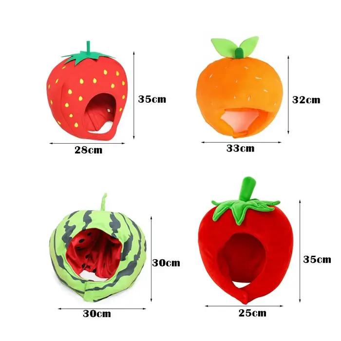 Chapeau de fruits au Design de dessin animé drôle
