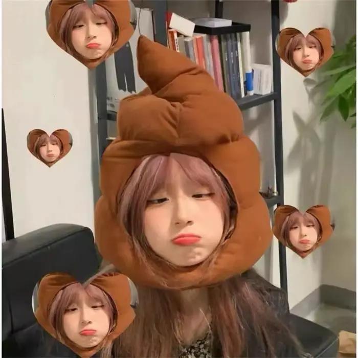 Couvre-tête de caca, chapeau de caca bizarre mignon