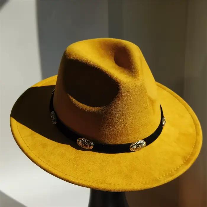 Chapeau fedora en daim simple pour hommes Fedoras avec bande faite à la main