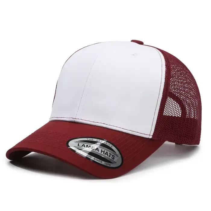 Casquette de baseball épissée de couleur avec logo personnalisé avec sangle réglable pour les conducteurs de camion