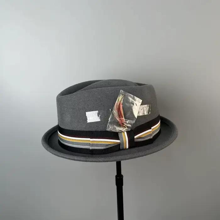 Chapeau Fedora Homme Gris Style Britanique Occasions Décontractées Printemps Automne