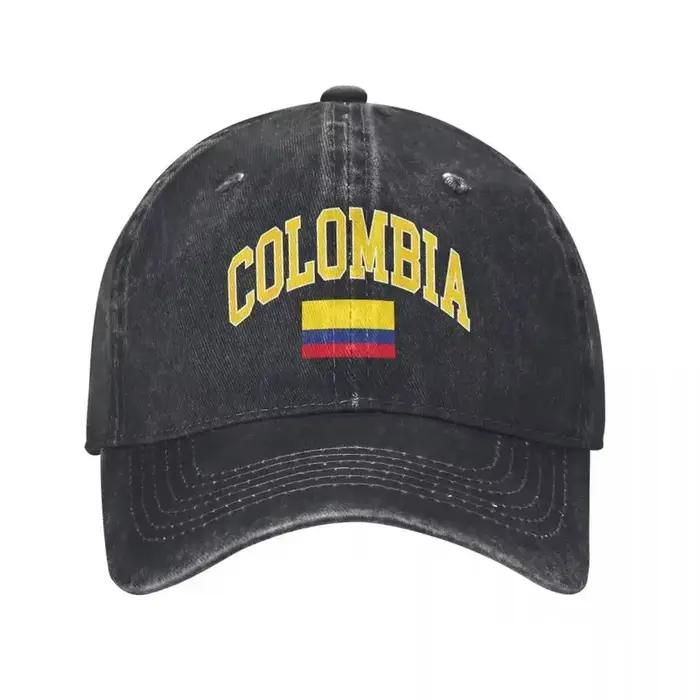 Casquettes de baseball drapeau colombien vintage effet vieilli