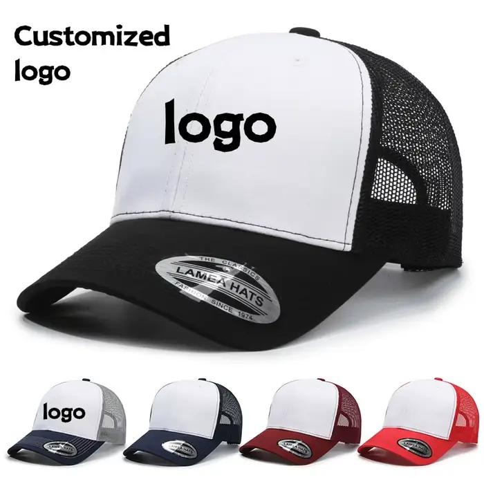 Casquette de baseball épissée de couleur avec logo personnalisé avec sangle réglable pour les conducteurs de camion
