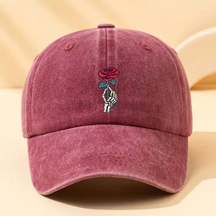 Casquette de baseball imprimée rose à la mode