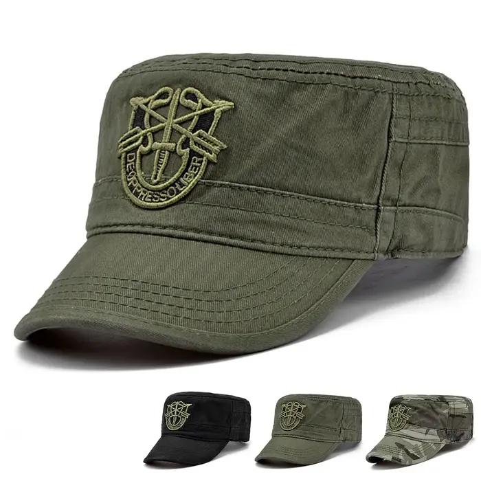 Casquette militaire unisexe camouflage brodée