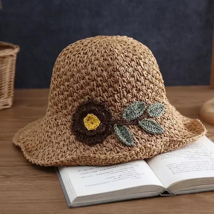 Chapeau de paille d'été pour femmes