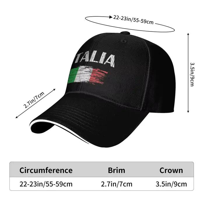 Casquette de baseball vintage drapeau italien unisexe pour homme