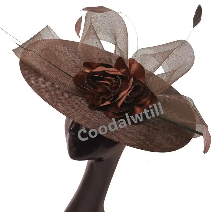 Femmes élégantes église Derby grand Chapeau fascinateur robe formelle