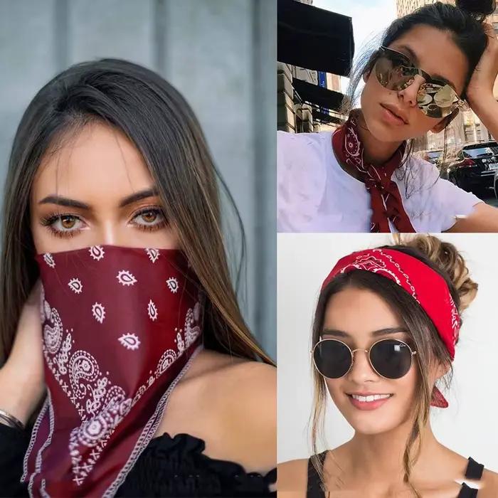 Bandana carré punk pour filles et femmes