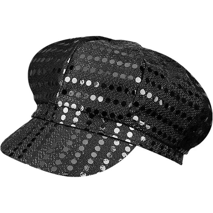 Chapeau à paillettes scintillantes pour femmes occasions spéciales soirées dansantes anniversaires mascarades Carnaval Halloween rétro élégant discothèque