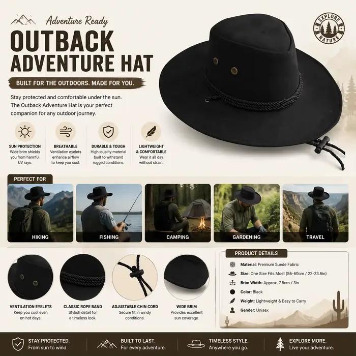 Chapeau de cowboy occidental en imitation cuir et velours