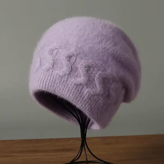 Angora chapeau femmes hiver tricot