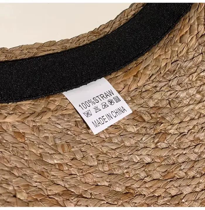 Chapeau de soleil de paille coréen ajustable pour femmes avec protection UV pour voyages d'été plage bord rugueux style sport polyvalent occassions spéciales