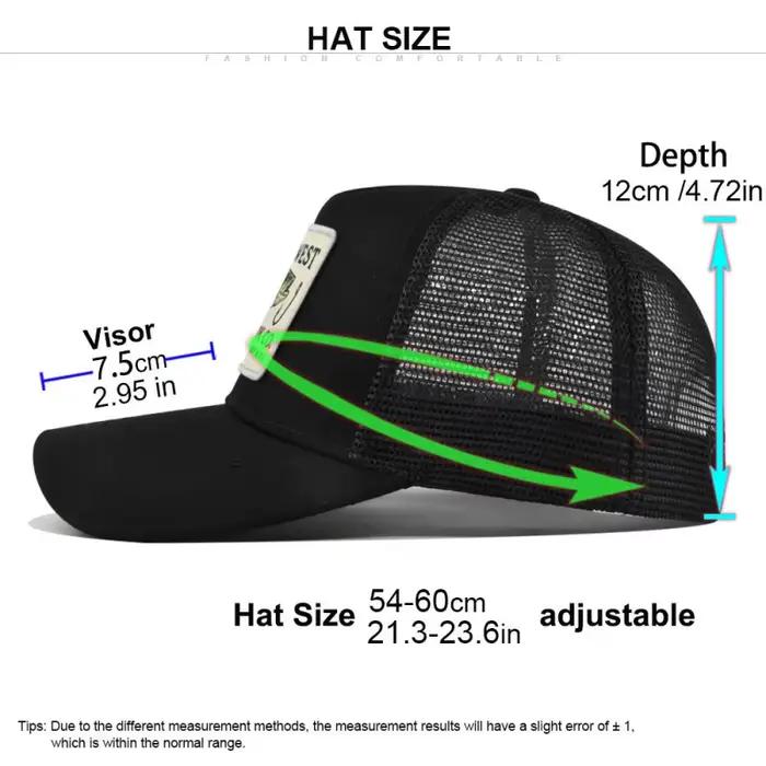 Casquettes de camionneur à la mode avec patchs brodés d'animaux