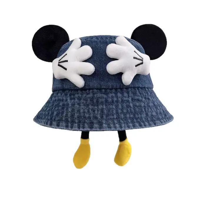 Chapeau de pêcheur en denim lavé pour femmes