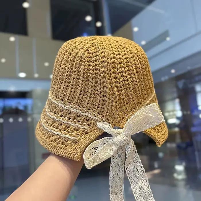 Chapeau de paille tressé pour femme