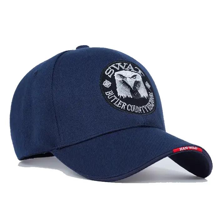 Casquette militaire homme brodée aigle noir