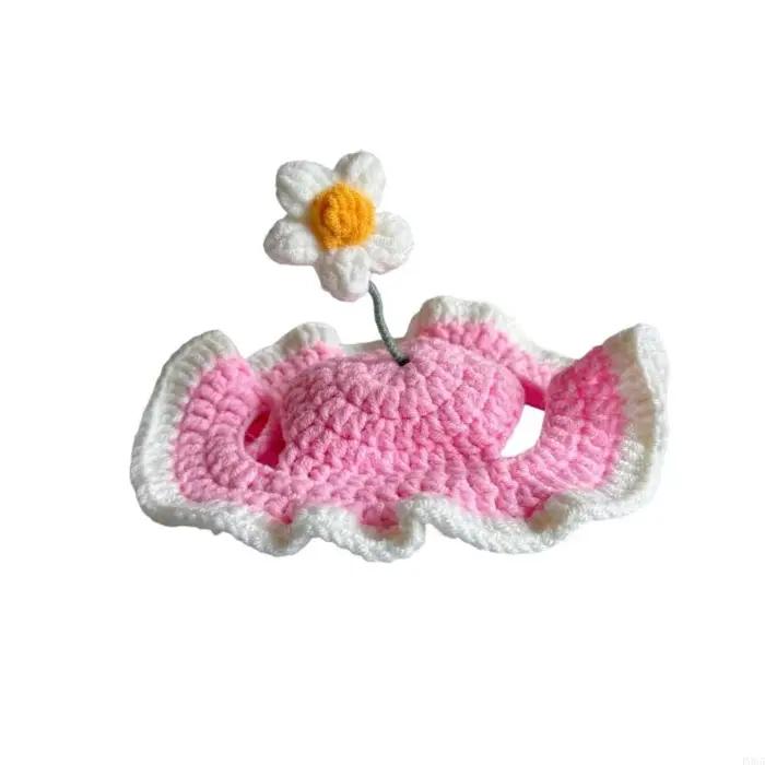 Chats fleurs chapeau chapeau crocheté