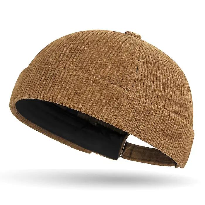 Casquette cornée de melon à texture épaisse de couleur unie