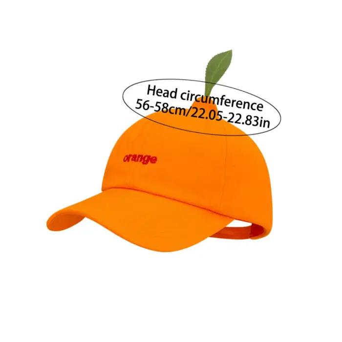 Casquette de Baseball Orange en coton