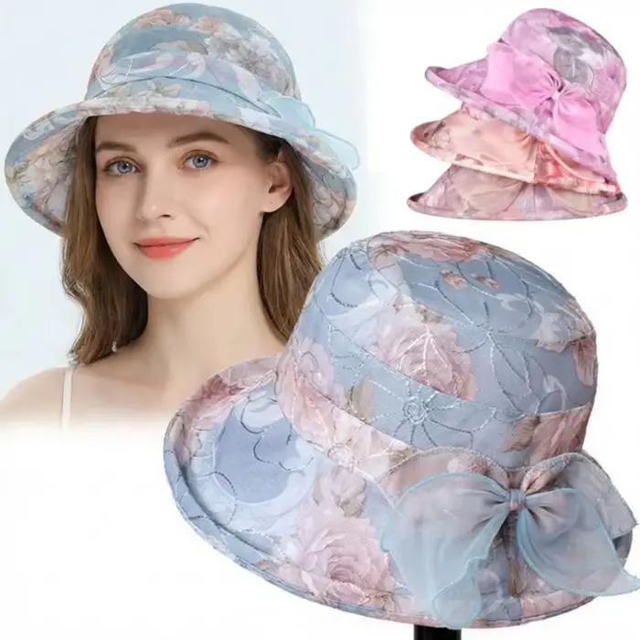Chapeau de soleil tendance pour femme avec nœud